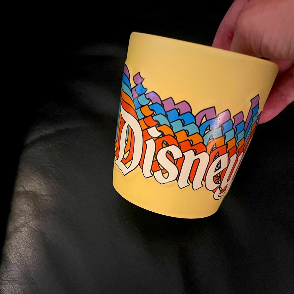 Disneyland Resort Retro Style Logo Coffee Tea Mug Yellow Rainbow 2021
